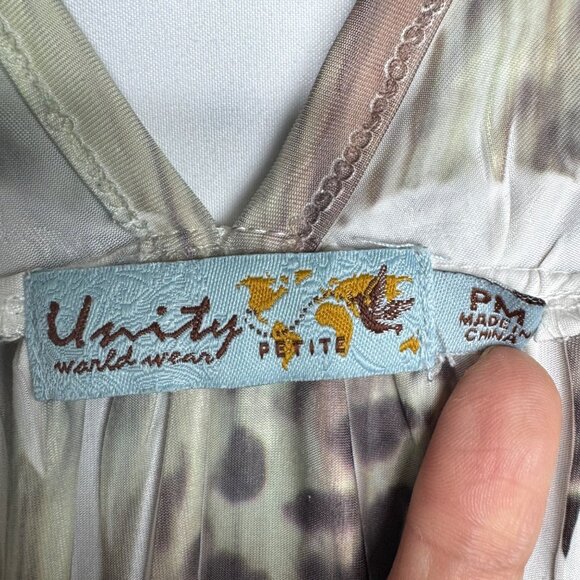 Y2K Unity World Wear Animal Print Stretchy Fairy Boho Babydoll Dress Size Small - Picture 4 of 8